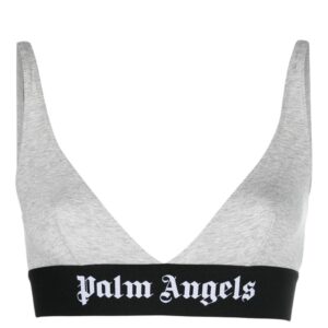 Palm Angels  logo-tape triangle bra