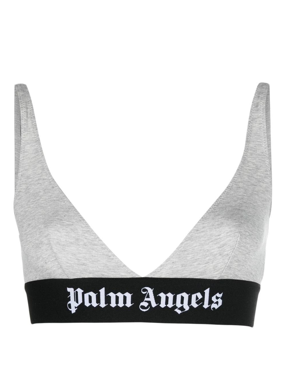 Palm Angels logo-tape triangle bra