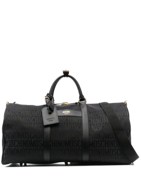 Moschino logo-print duffle bag
