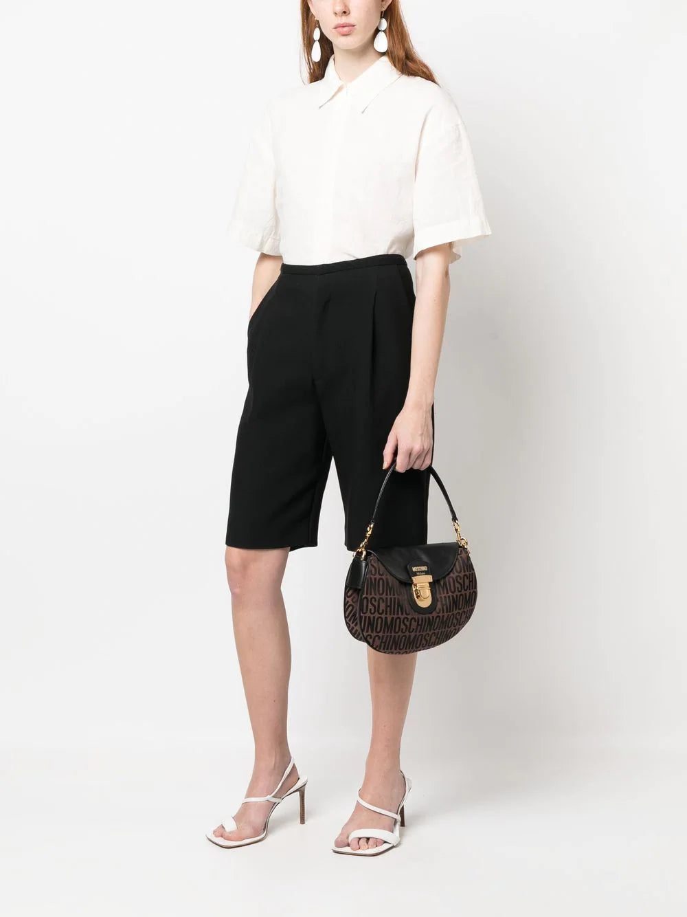 Moschino logo stamp monogram shoulder bag - Image 2