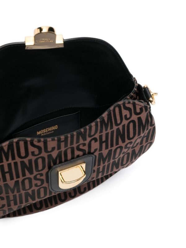 Moschino logo stamp monogram shoulder bag - Image 5