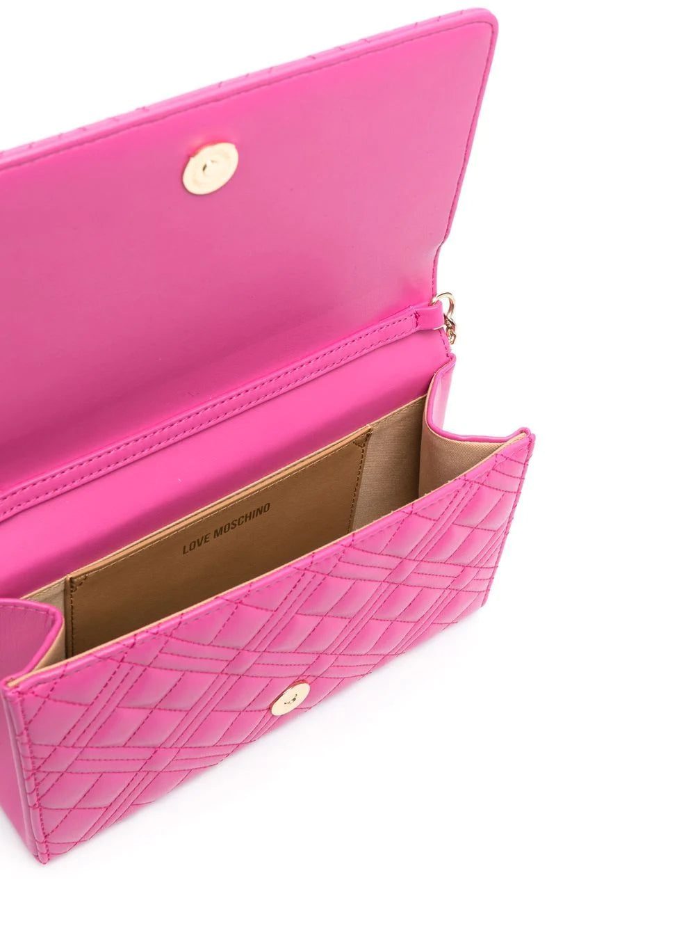 Love Moschino logo-plaque quilted shoulder bag - Image 4