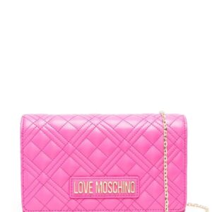 Love Moschino logo-plaque quilted shoulder bag