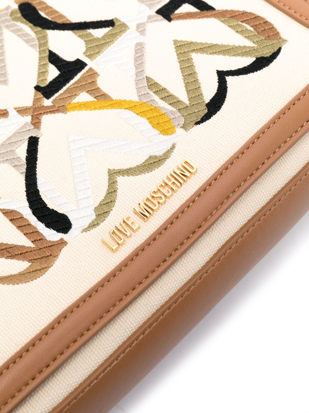 Love Moschino embroidered-motif canvas tote bag - Image 3