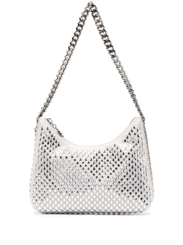 Stella McCartney Falabella crystal-embellished clutch bag