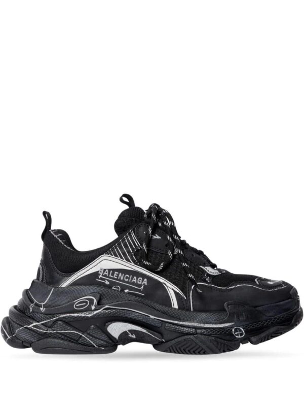 Balenciaga  Triple S sketch-print sneakers