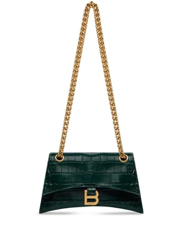 Balenciaga Crush crocodile-embossed shoulder bag