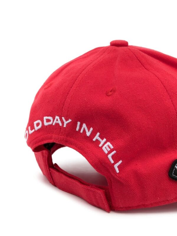 Philipp Plein logo-patch distressed cotton baseball cap - Image 2