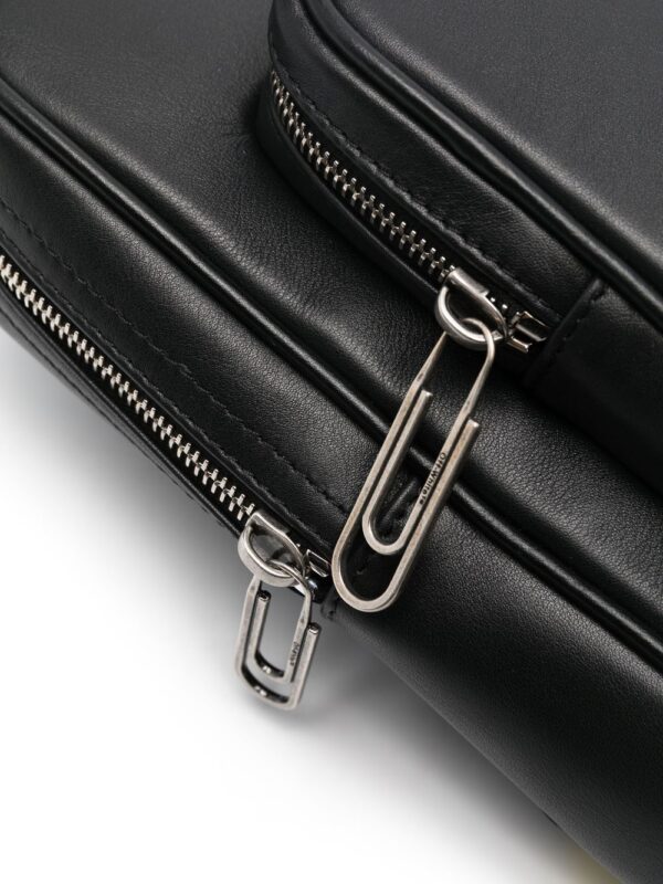 Off-white logo-strap leather backpack - Image 4