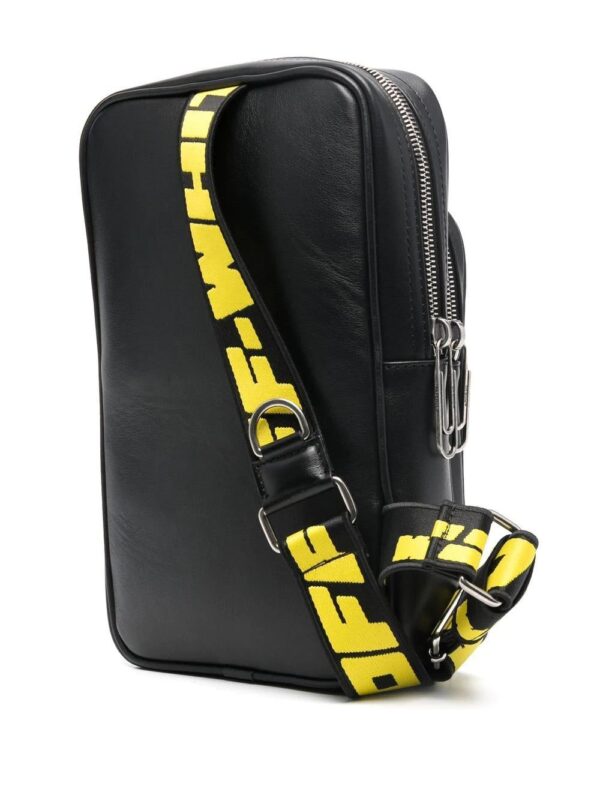 Off-white logo-strap leather backpack - Image 3
