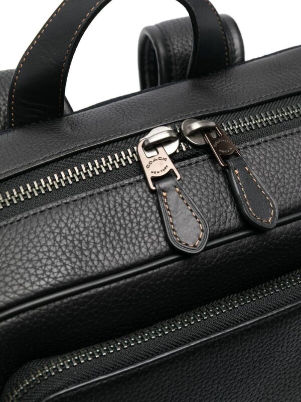 Coach multi-pocket leather backpack - Image 4