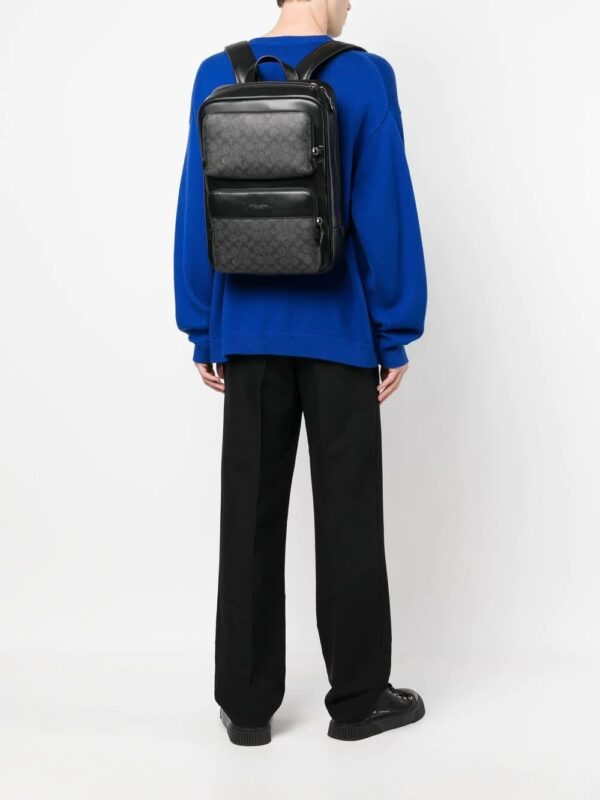 Coach monogram-print leather backpack - Image 2