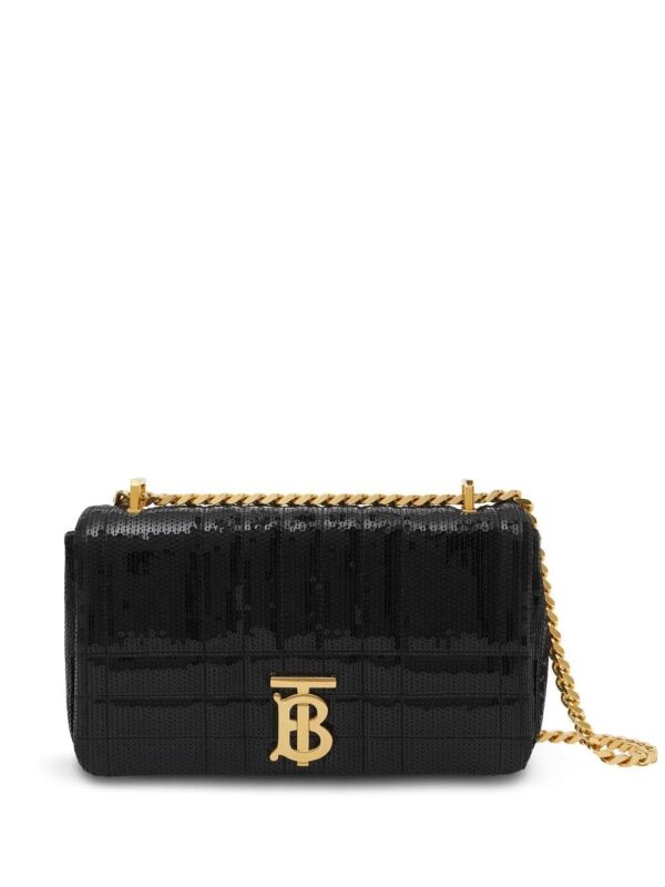 Burberry sequinned quilted small Lola bag