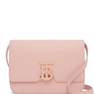 Burberry TB logo-plaque calf leather shoulder bag