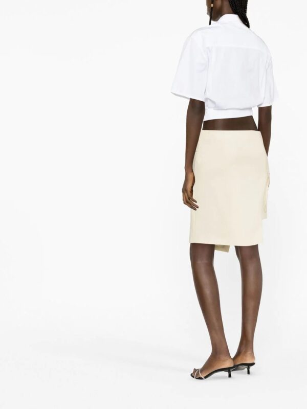 Off-White  Toybox cinched cropped shirt - Image 3