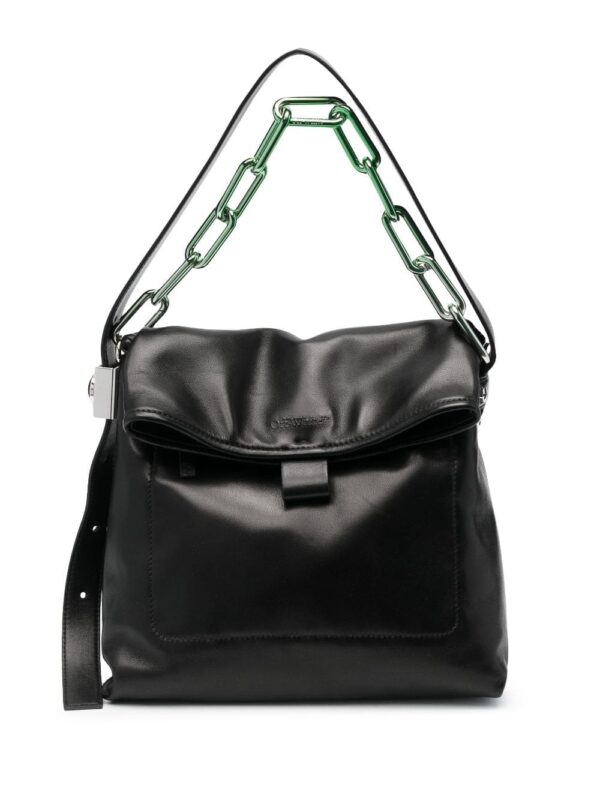 Off-White Ow Booster leather shoulder bag