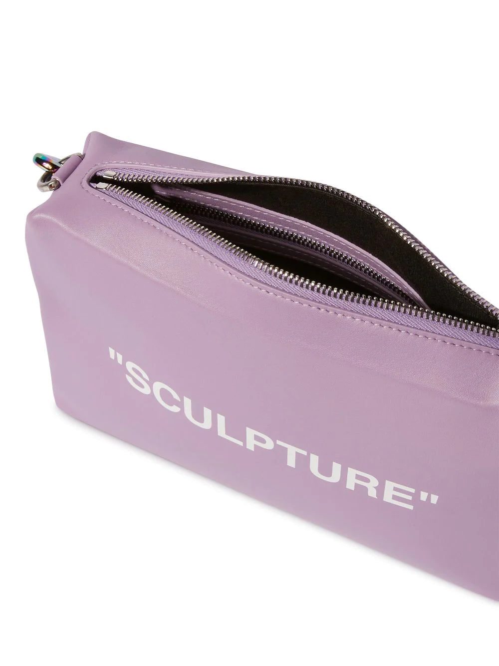 Off-White Block Pouch Quote clutch bag - Image 4