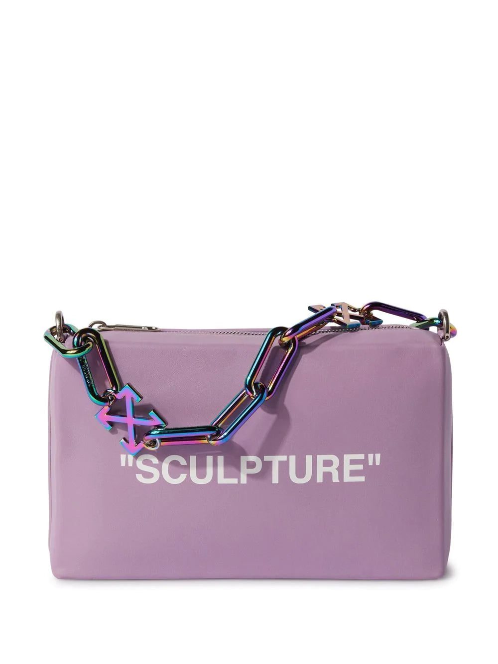 Off-White Block Pouch Quote clutch bag