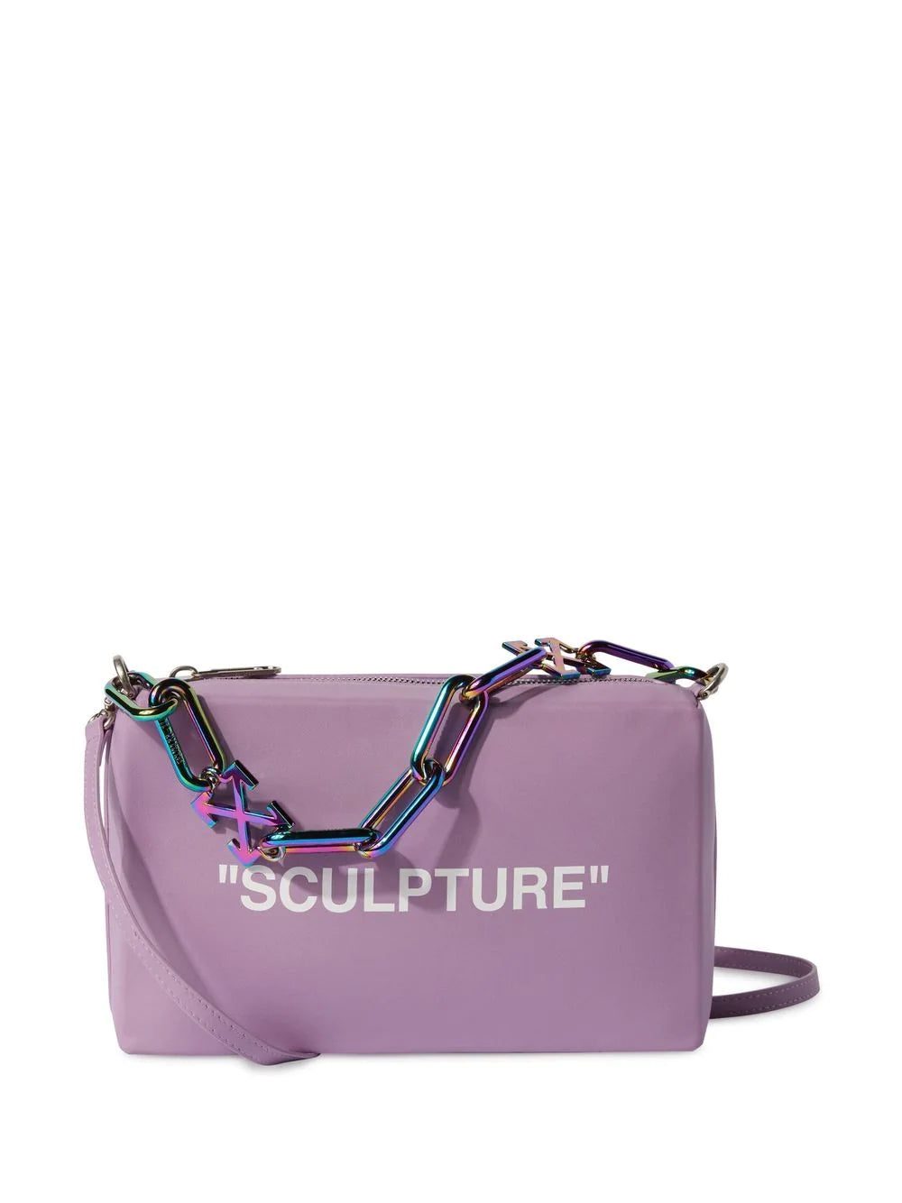 Off-White Block Pouch Quote clutch bag - Image 3