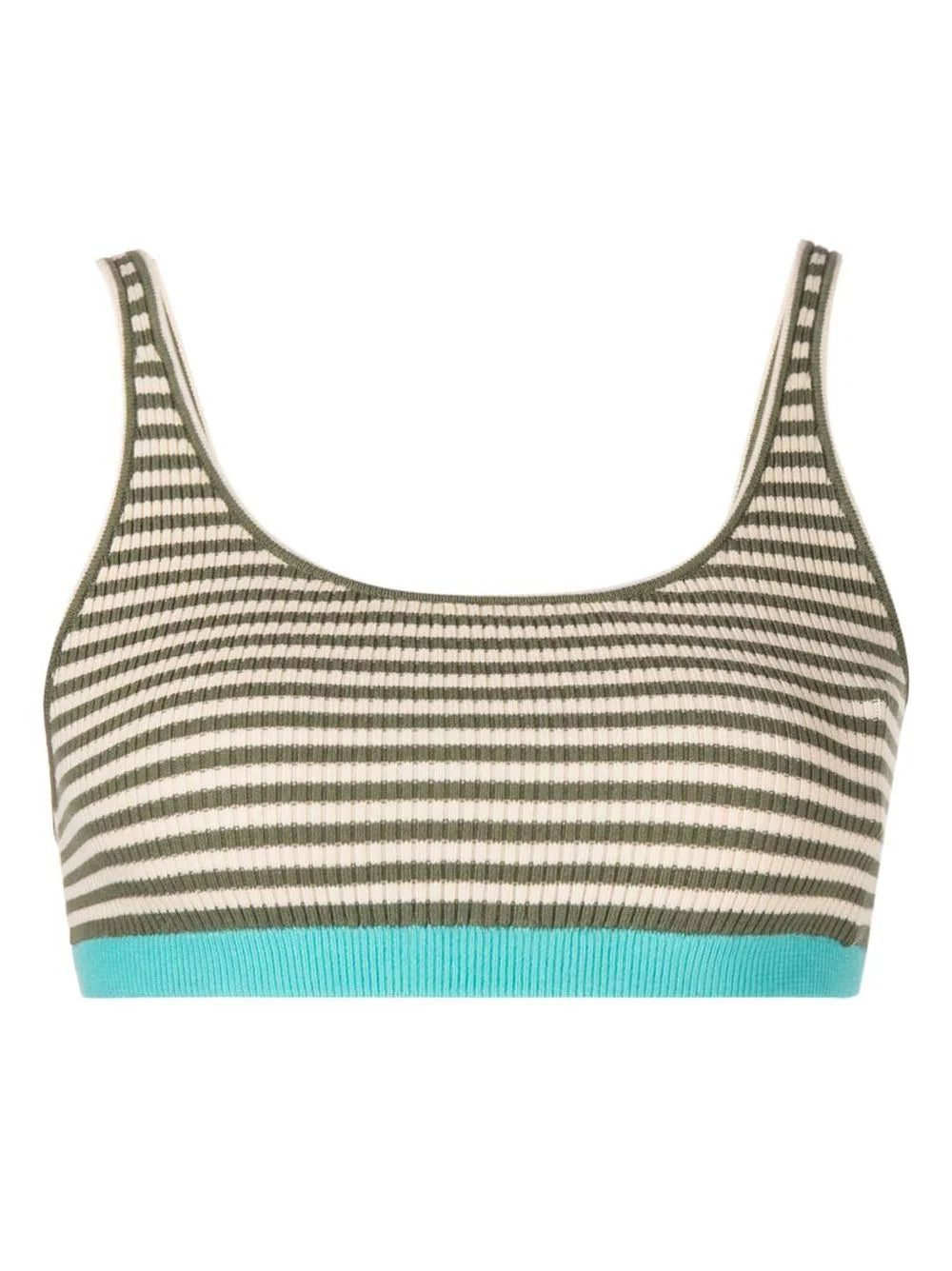 The Upside Aloha Rory striped knitted bra