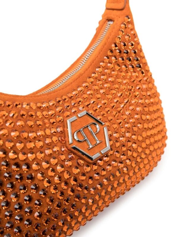 Philipp Plein crystal-embellished logo shoulder bag - Image 4
