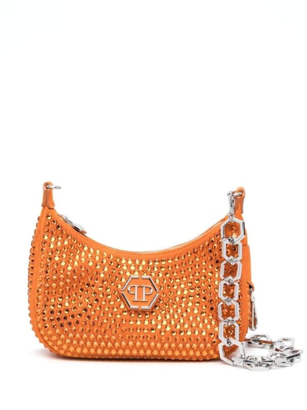 Philipp Plein crystal-embellished logo shoulder bag