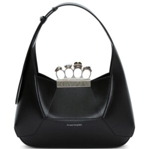 Alexander McQueen leather logo-print bag