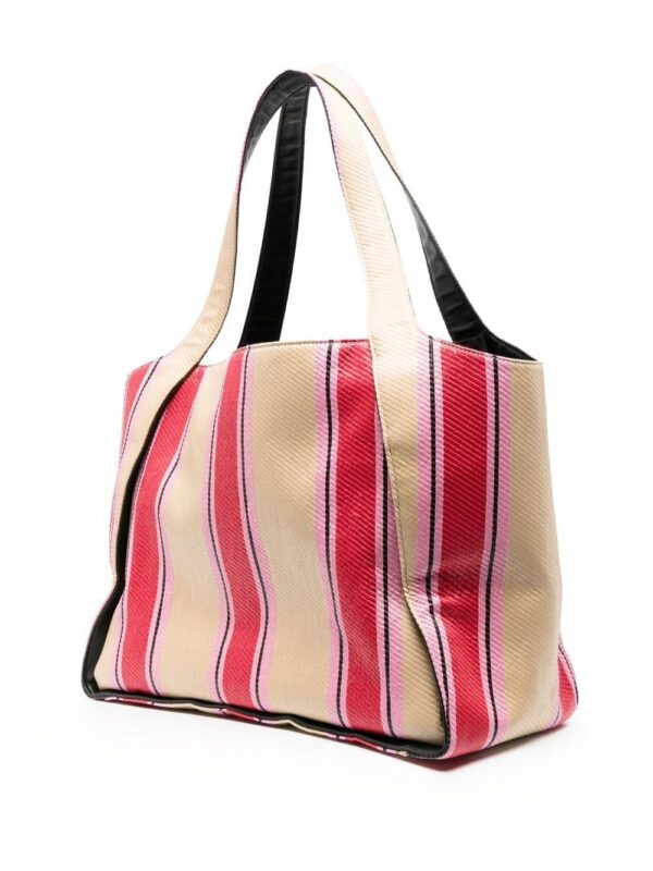 Stella McCartney striped raffia tote bag - Image 4