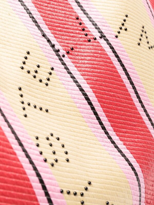 Stella McCartney striped raffia tote bag - Image 5