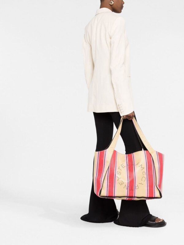 Stella McCartney striped raffia tote bag - Image 2