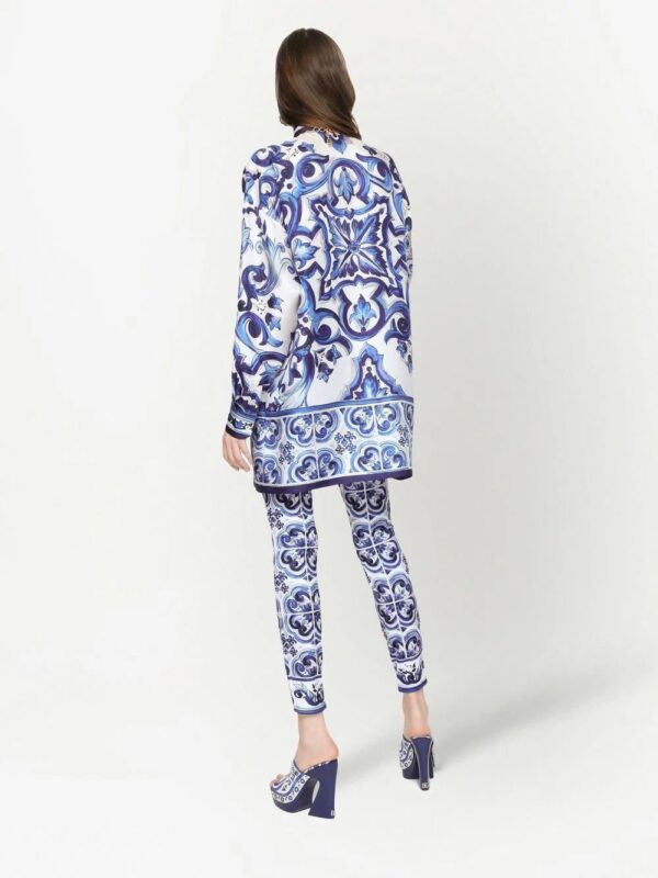 Dolce & Gabbana  Majolica-print silk shirt - Image 3