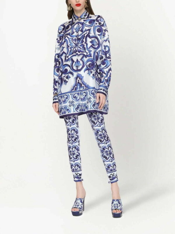 Dolce & Gabbana  Majolica-print silk shirt - Image 2