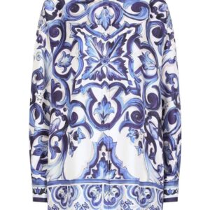 Dolce & Gabbana  Majolica-print silk shirt
