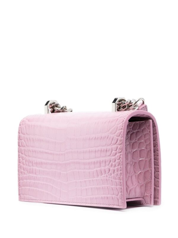 Alexander McQueen Jewelled crocodile-embossed satchel bag - Image 3