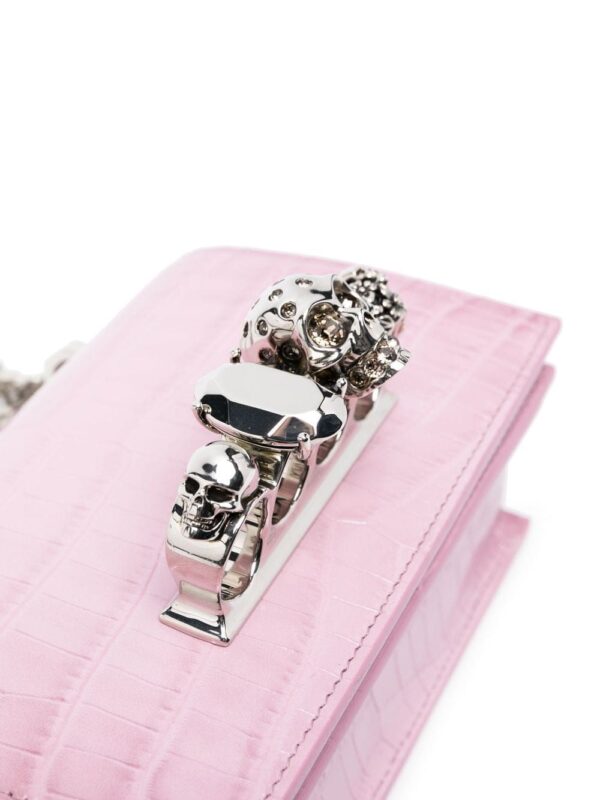Alexander McQueen Jewelled crocodile-embossed satchel bag - Image 4