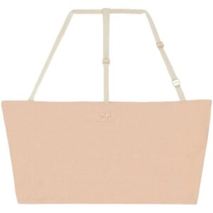 Courrèges 2nd-Skin embroidered-logo bra top