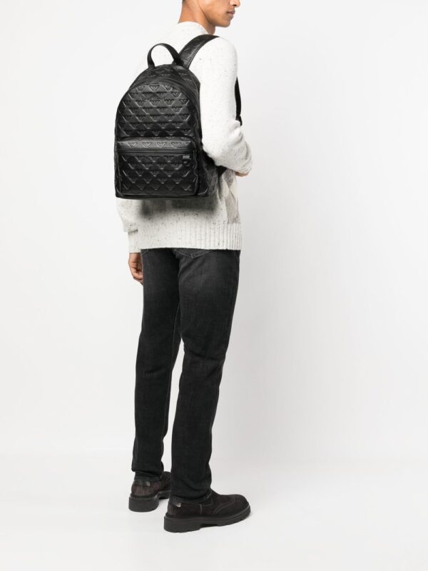 Emporio Armani jacquard-logo zip-around backpack - Image 2