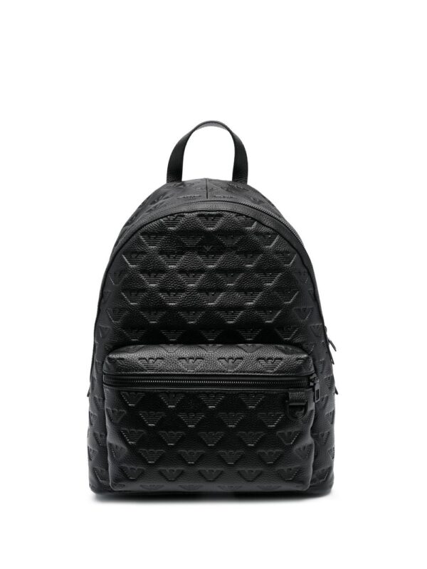 Emporio Armani jacquard-logo zip-around backpack