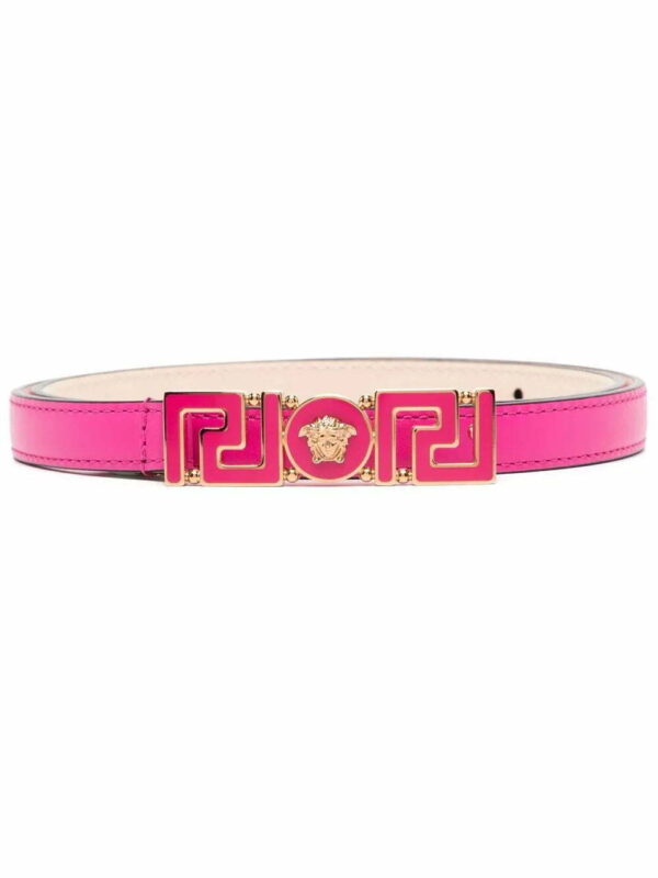 Versace  Greca plaque leather belt