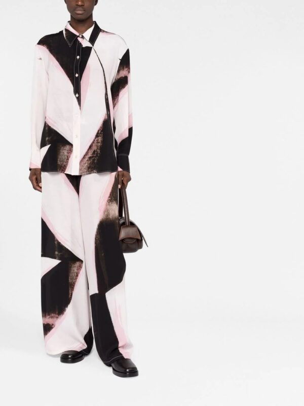 Alexander McQueen  painterly-print long-sleeved shirt - Image 2