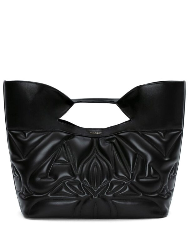 Alexander McQueen Seal logo-embroidered tote bag