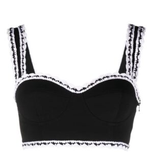 Moschino  crochet-trim balconette bra