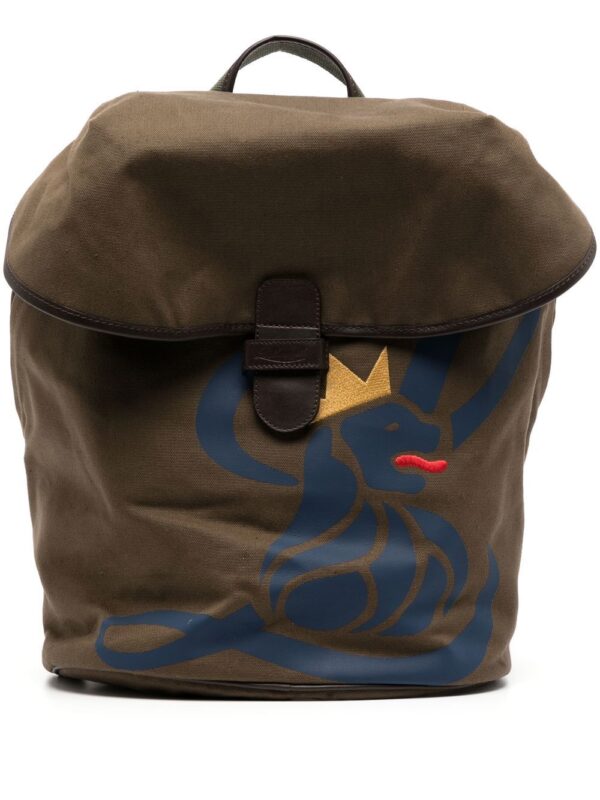 Leathersmith of London Lion-print detail backpack