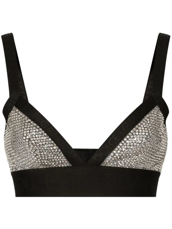 Dolce & Gabbana  KIM DOLCE&GABBANA rhinestone-embellished triangle bra