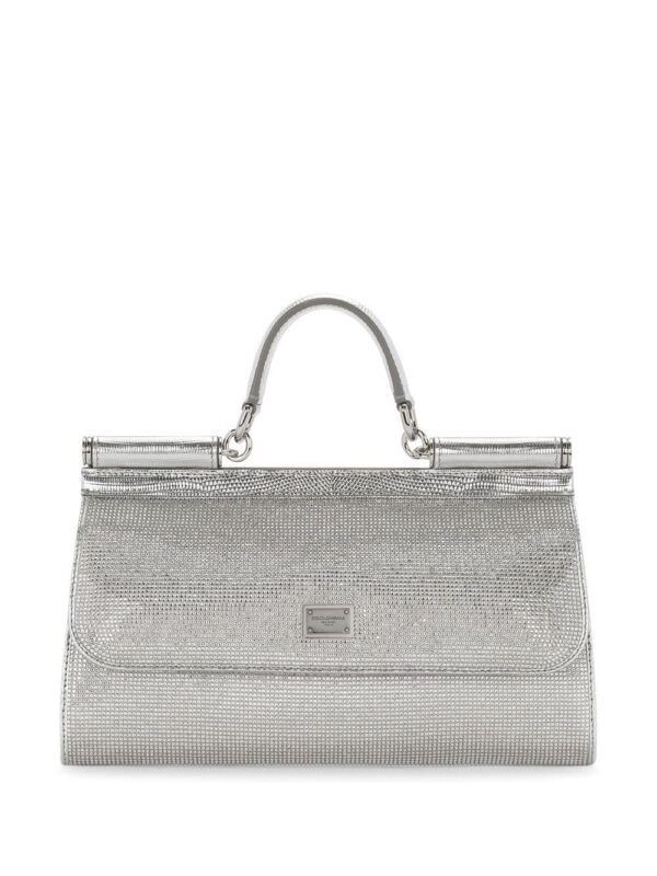 Dolce & Gabbana KIM DOLCE&GABBANA small Sicily rhinestone top-handle bag