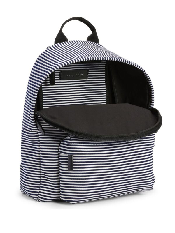 Giuseppe Zanotti logo-print striped backpack - Image 3