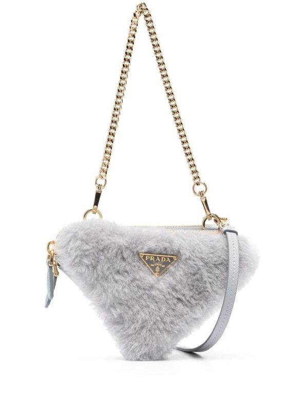 Prada mini shearling crossbody bag