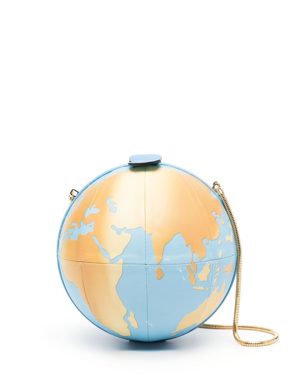 Moschino world map leather clutch bag