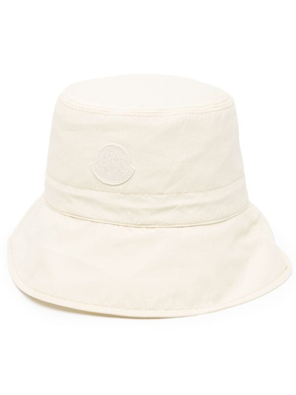 Moncler logo-patch cotton bucket hat