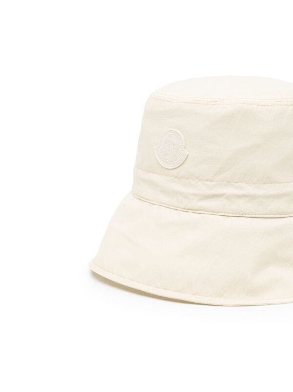 Moncler logo-patch cotton bucket hat - Image 2